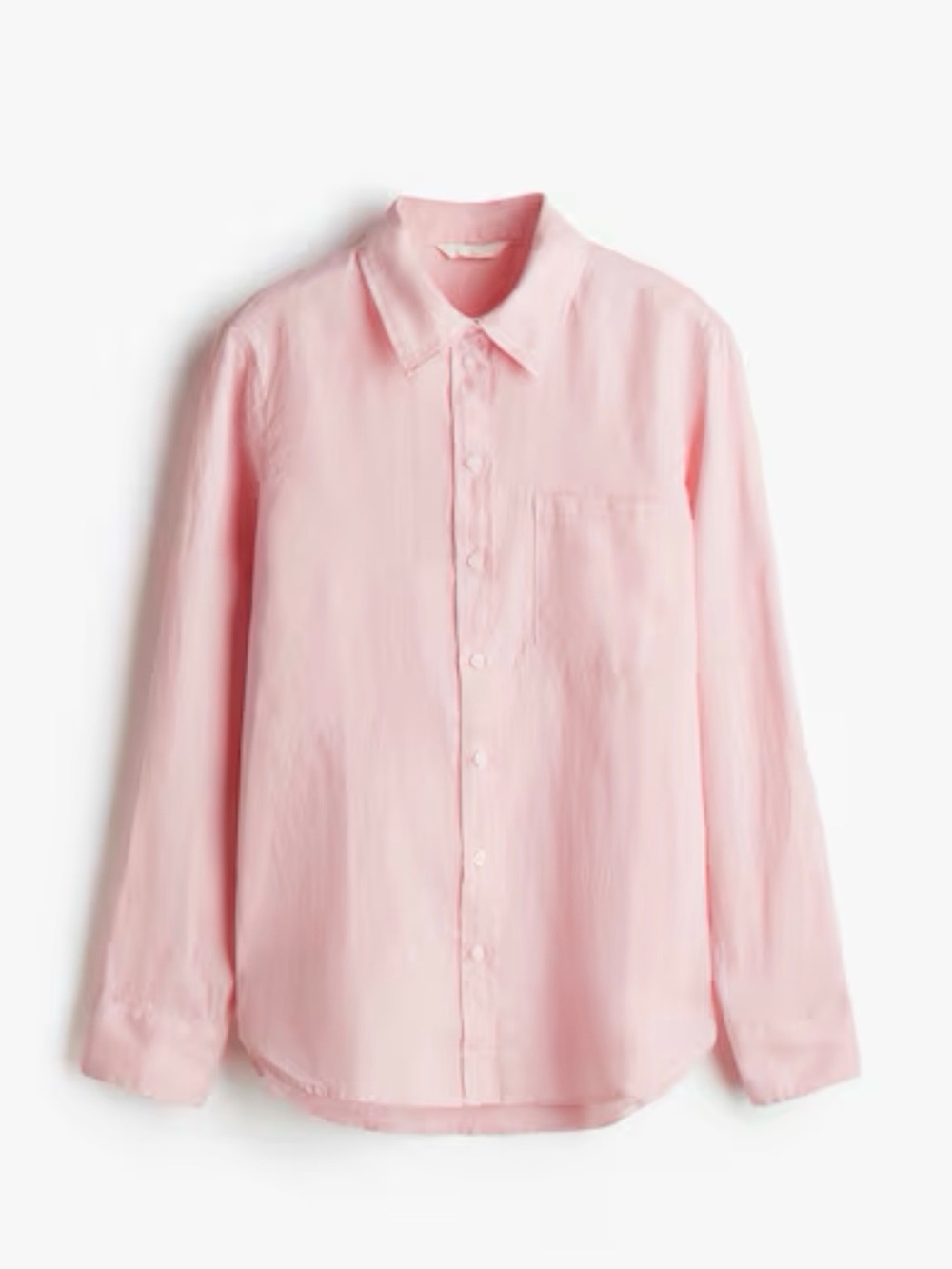 H&M Light Pink Button-Down Linen Shirt